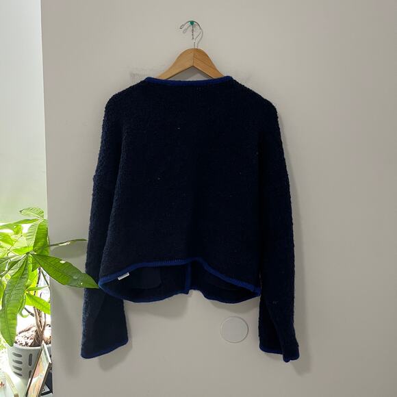 NEW Gap Navy Blue Boucle Sweater Size XL - Picture 6 of 7